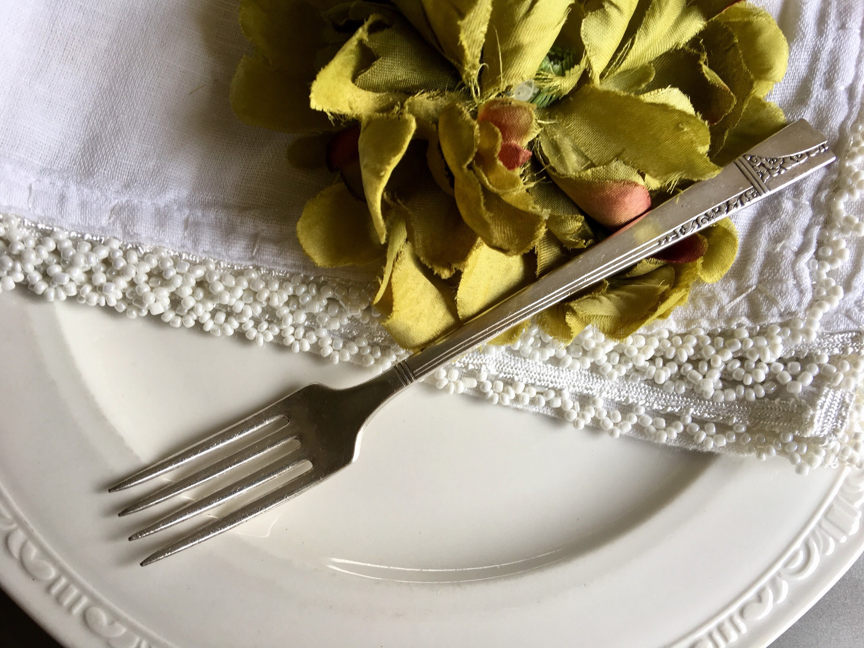 Vintage 1960s Oneida Nobility Caprice Silver Plate Flatware Place