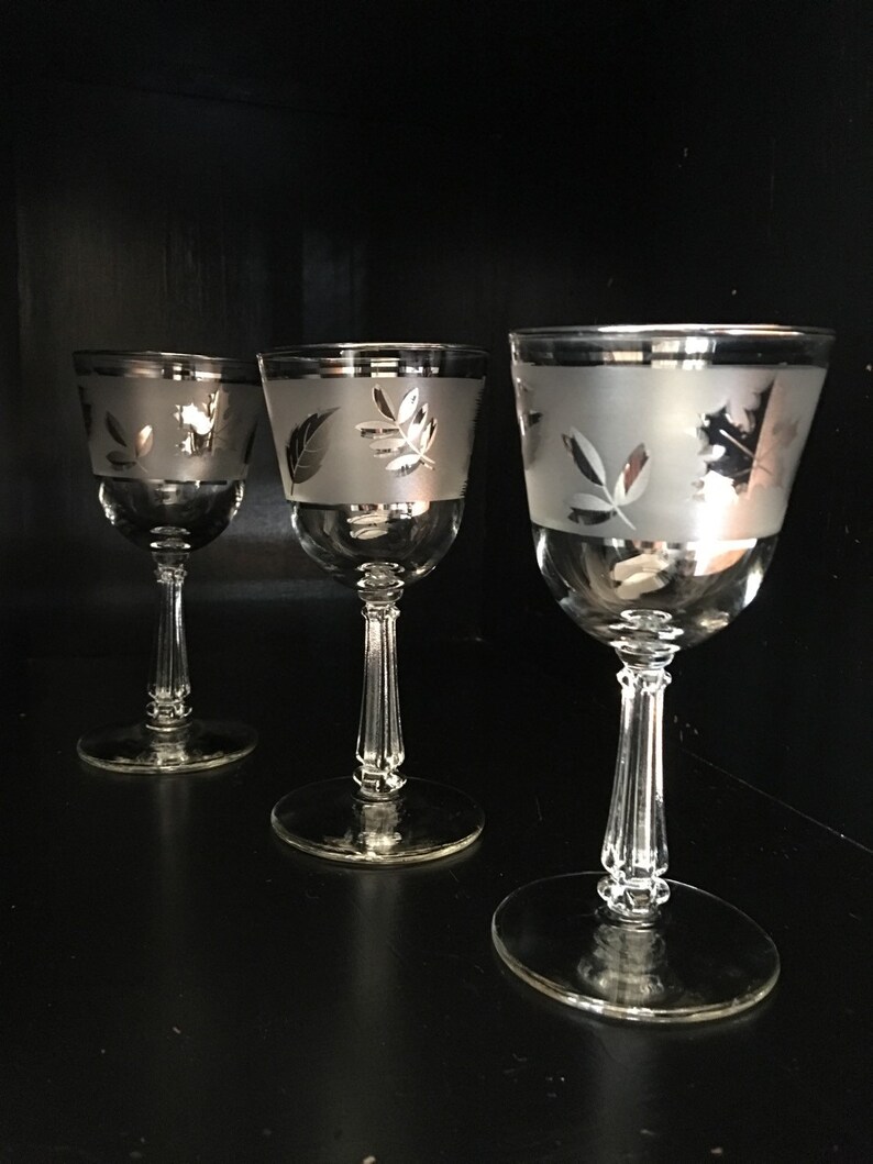 Libbey Glassware Silver Leaf Pattern