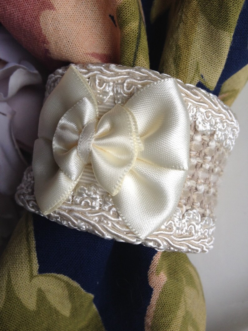 Bow Napkin Rings Bow Tie Napkin Rings Satin Bow Napkin Etsy