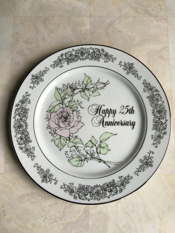 25th Wedding Anniversary Plate Anniversary Wishes by Enesco 25th Wedding Anniversary Plate Anniversary Wishes by Enesco