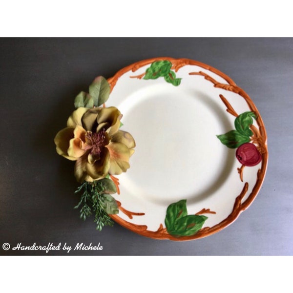 Apple Pattern Franciscan Ware, Vintage Franciscan Apple Pattern Dishes, Apple Decorator Plate, Franciscan Dinnerware Apple Pattern