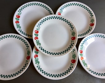Corelle Bread and Butter Plates, Corelle Fruit Pattern Dishes