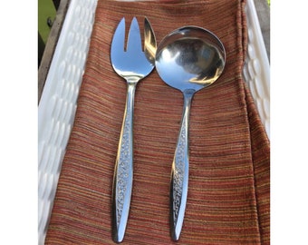 Stainless Steel Serving Fork and Spoon Set