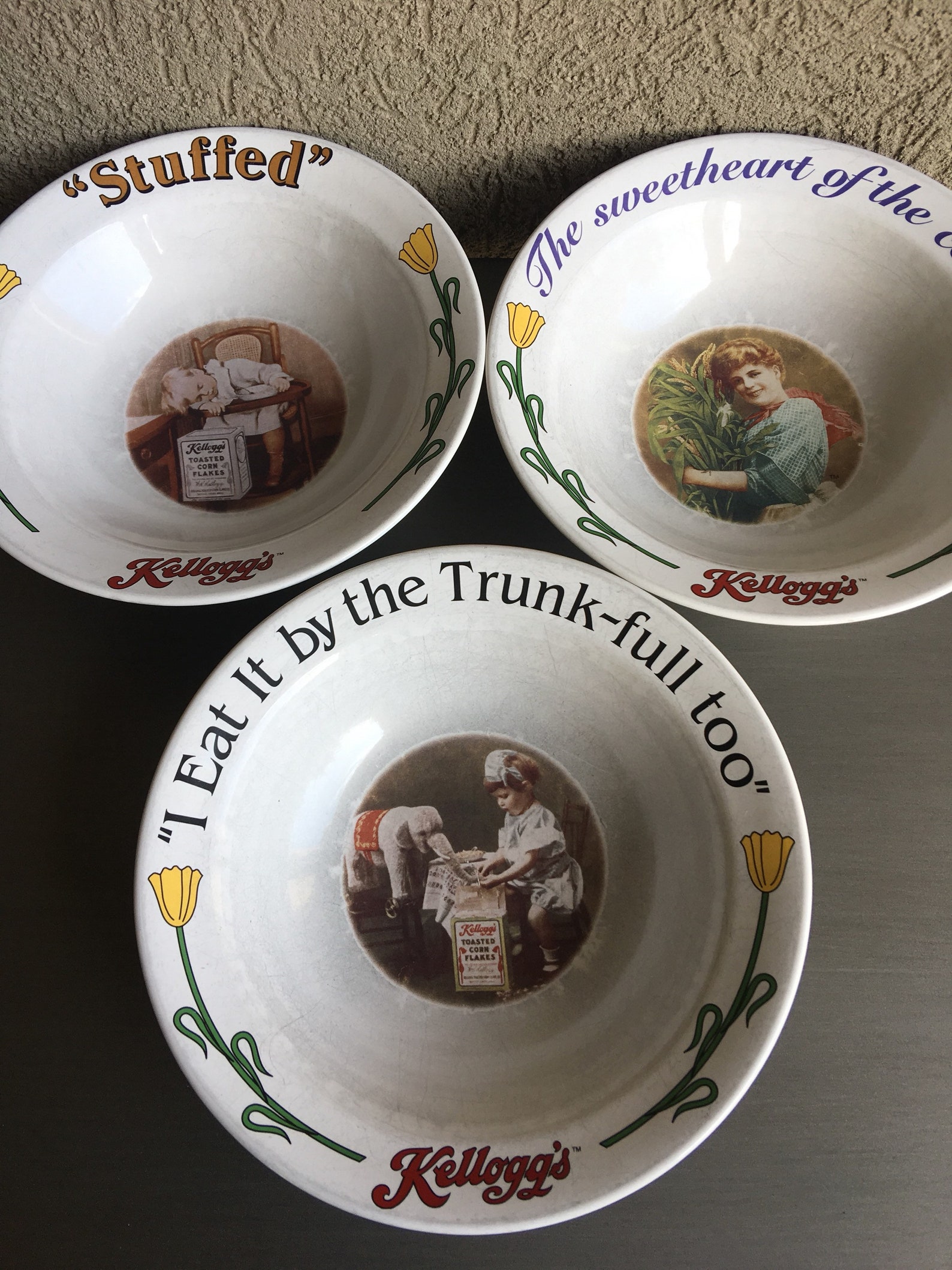 Kelloggs Vintage Cereal Bowls Kelloggs Vintage Bowls Retro Etsy