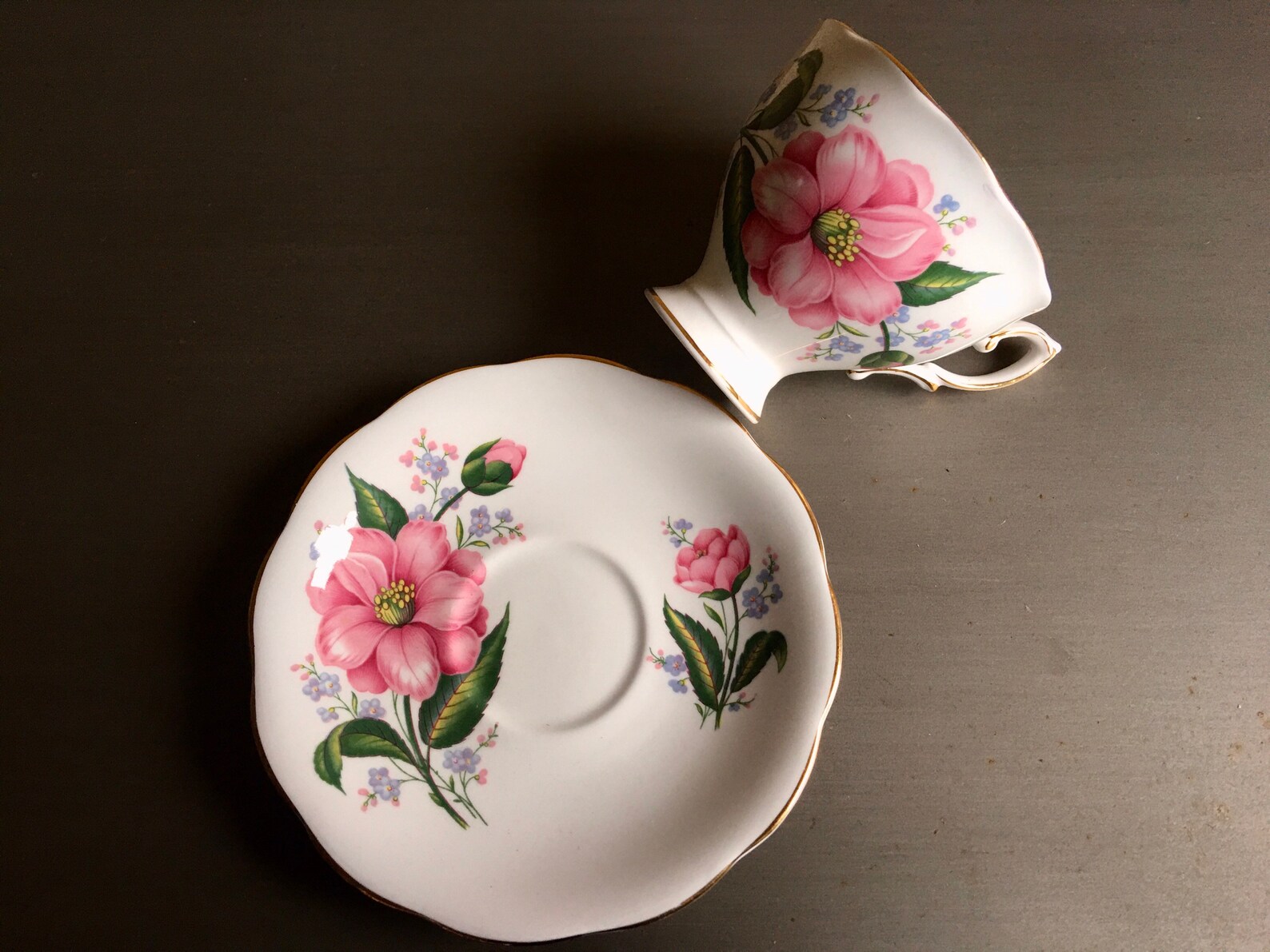 Royal Standard Fine Bone China England Teacup Pink Floral Tea Etsy