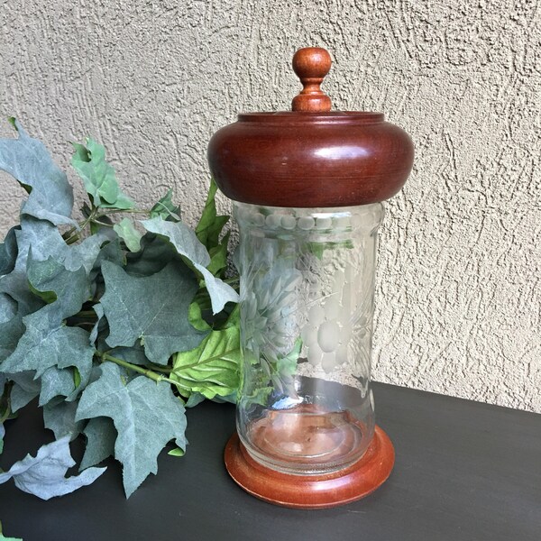 Etched Glass Jars Etsy