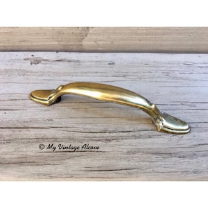 Vintage Brass Drawer Pulls, Vintage Brass Drawer Handles, Brass Pulls for Cabinets