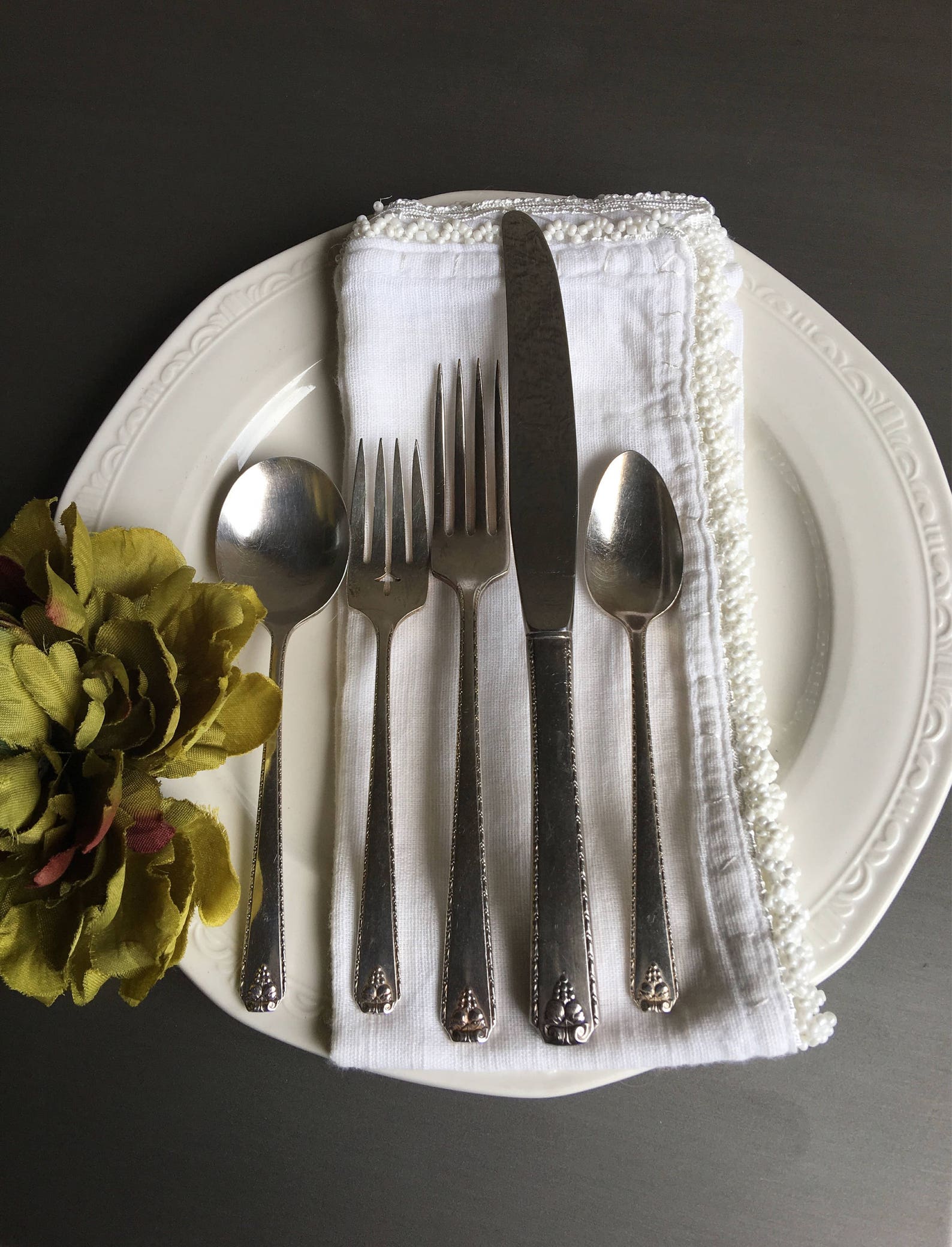 Oneida Bordeaux Flatware Set Oneida Bordeaux Serving Set Etsy