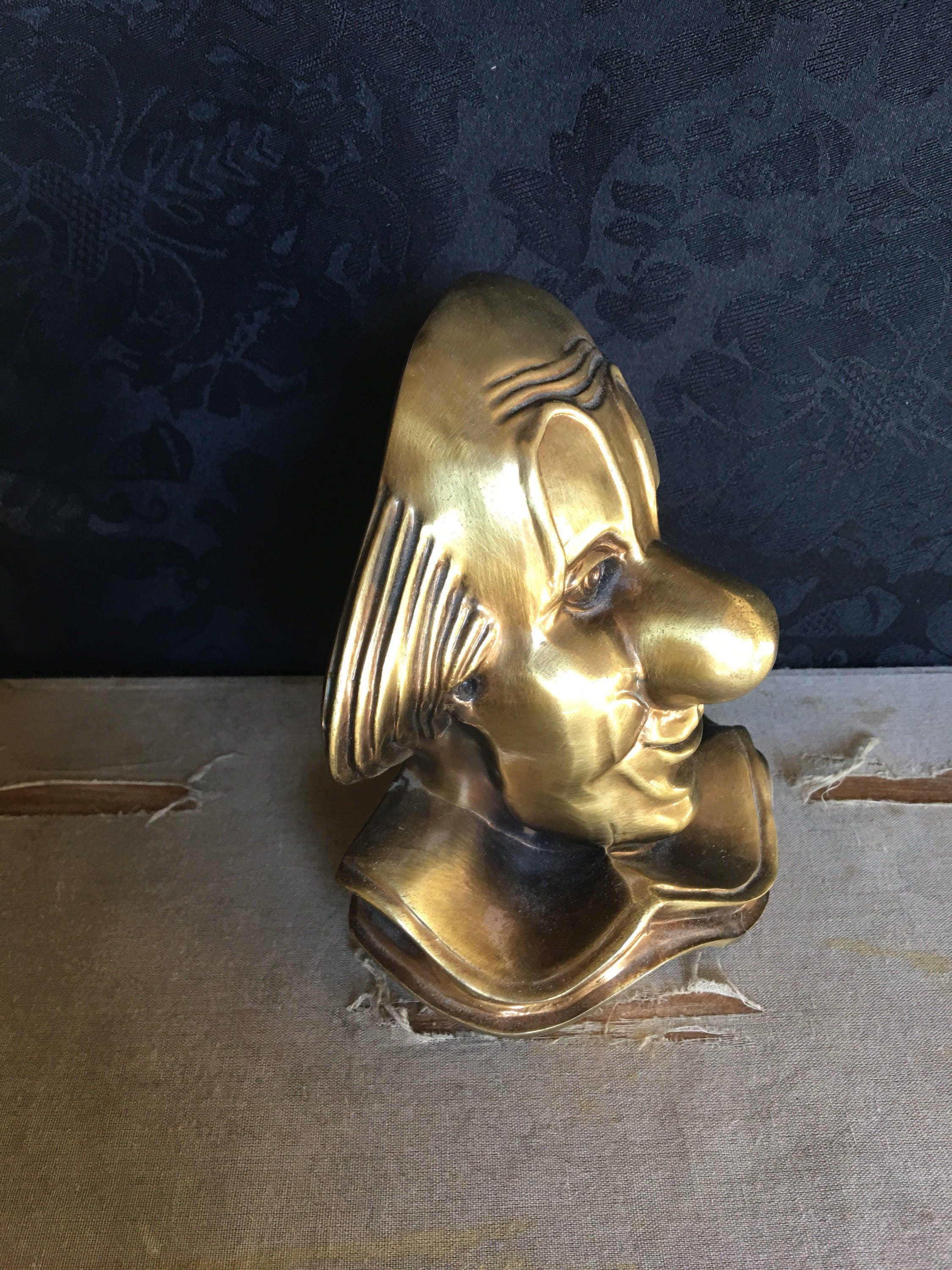 1940 Brass Clown Head Bookends クラウンヘッド PM Craftsman Clown Bookend, Brass Clown Head - Etsy