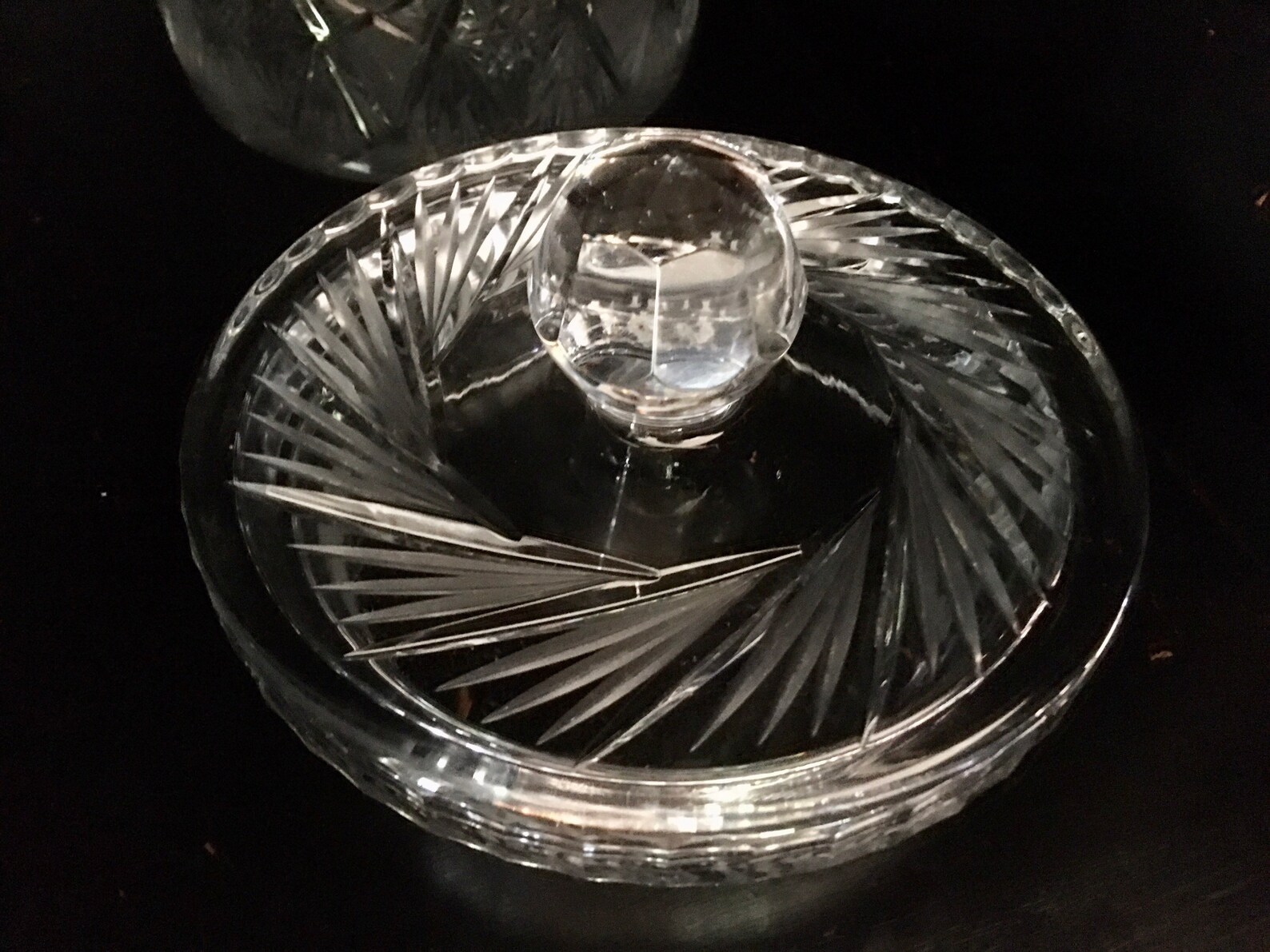 Crystal Biscuit Jar Crystal Cookie Jar Lead Crystal Biscuit Etsy