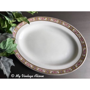 Bandeja de porcelana Johnson Brothers, bandeja Ormsby de Johnson Brothers, bandeja Ironstone de Johnson Brothers