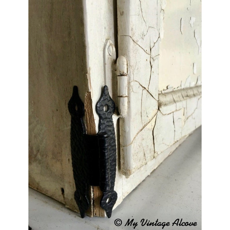Vintage Black Hammered Hinge Etsy