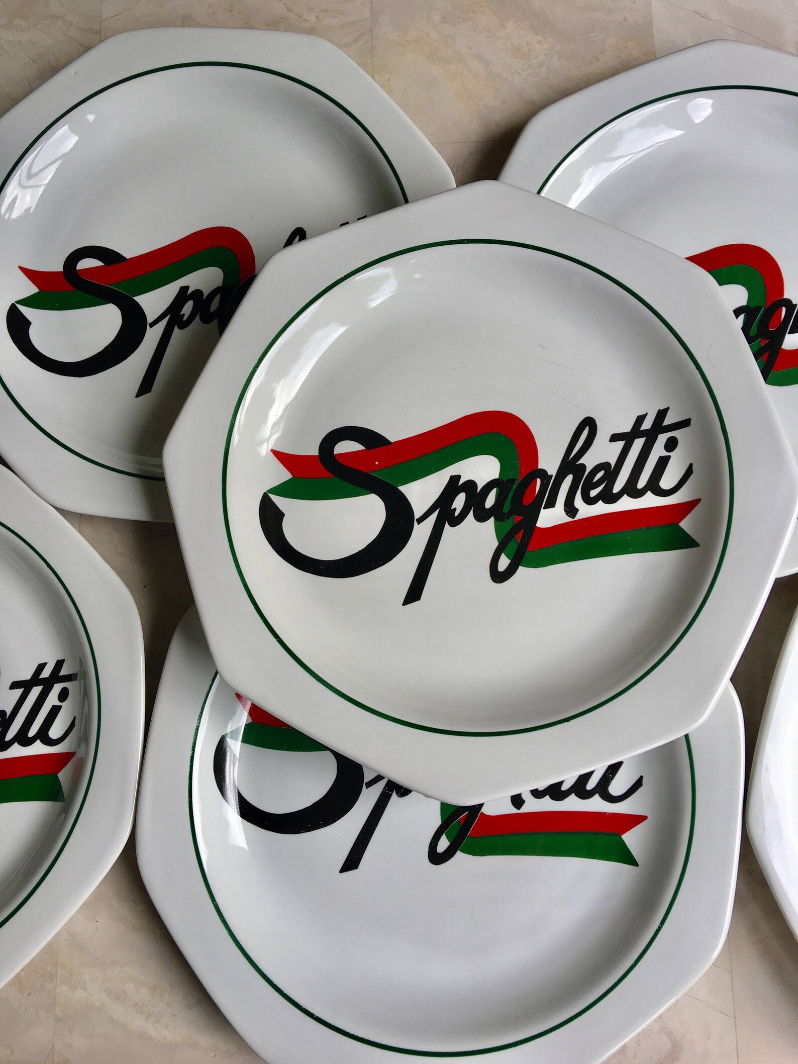 Spaghetti Plates Spaghetti Plate Italian Pasta Plates Pasta Etsy