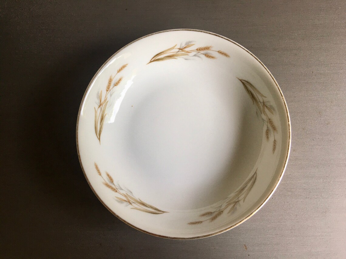 Kyoto Gold Wheat China Dessert Bowl Set of 4 Vintage Wheat Etsy