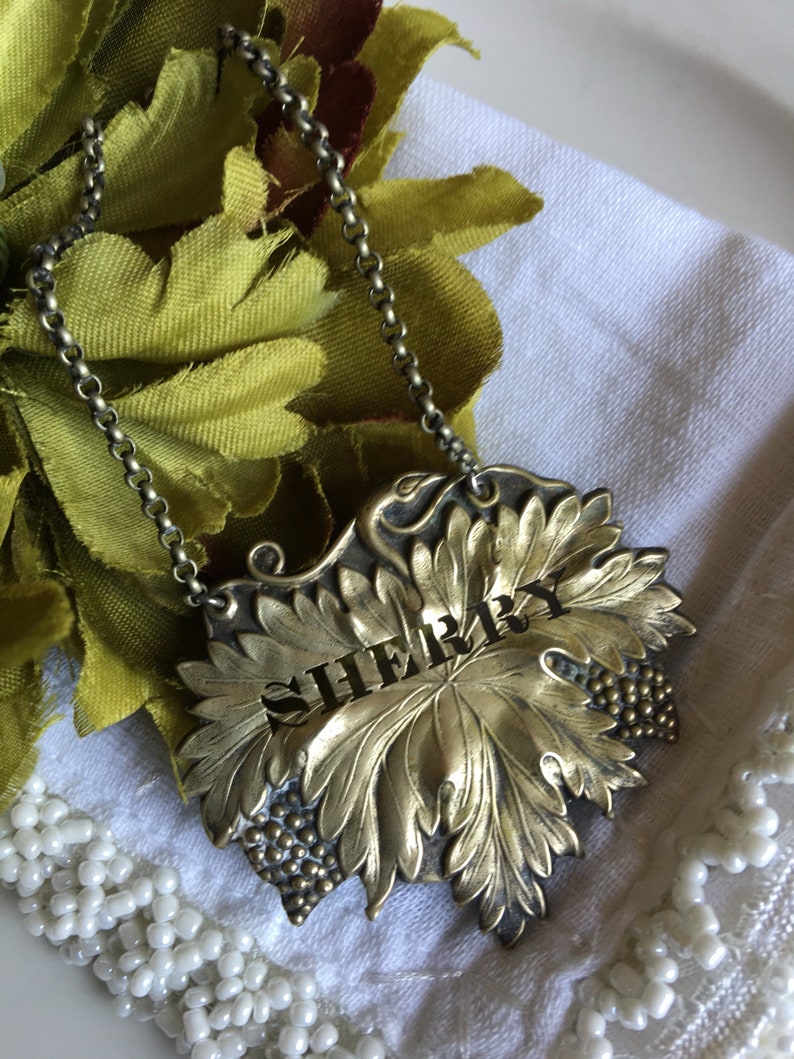 Metal Decanter Labels Sherry Decanter Label Vintage Decanter Etsy