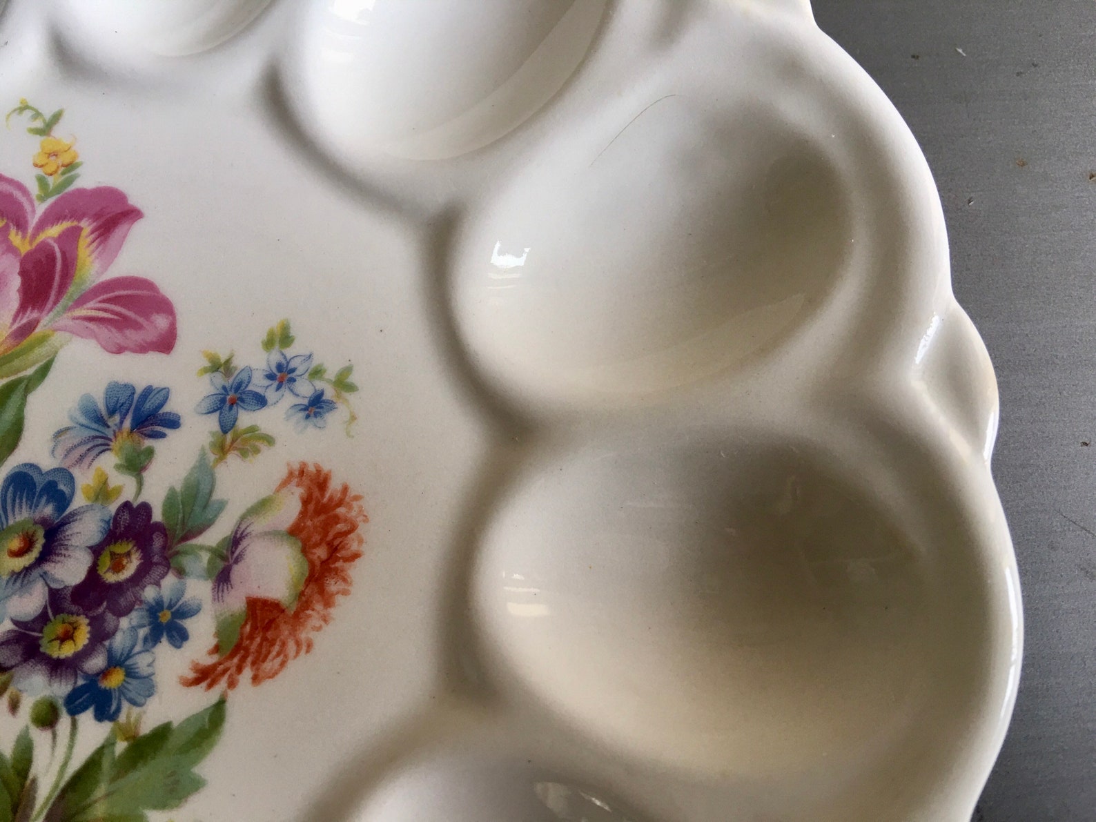 ER American Artware Egg Plate Deviled Egg Platter Vintage Etsy