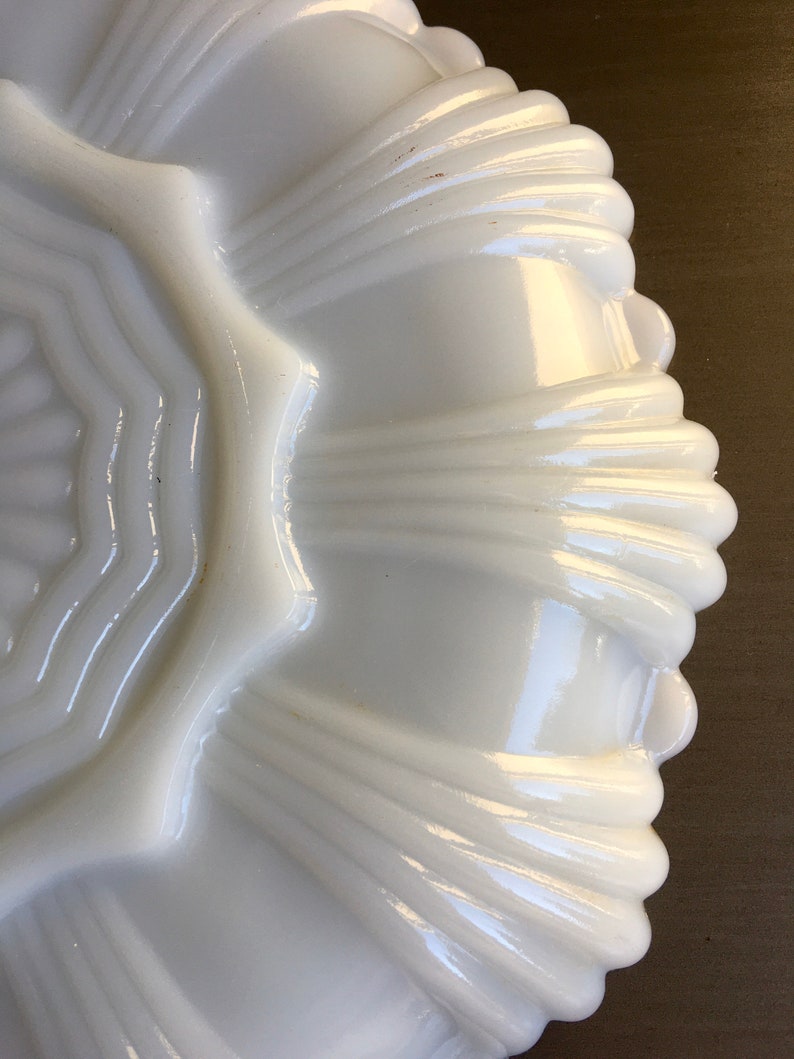 Milk Glass Relish Tray Milk Glass Relish Dish Anchor Hocking Etsy