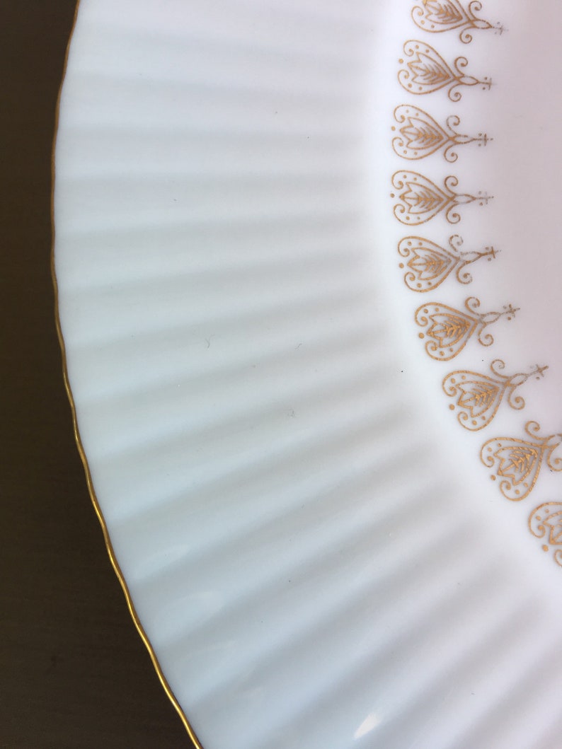 White and Gold Dinner Set White and Gold Dinner Plates White Etsy