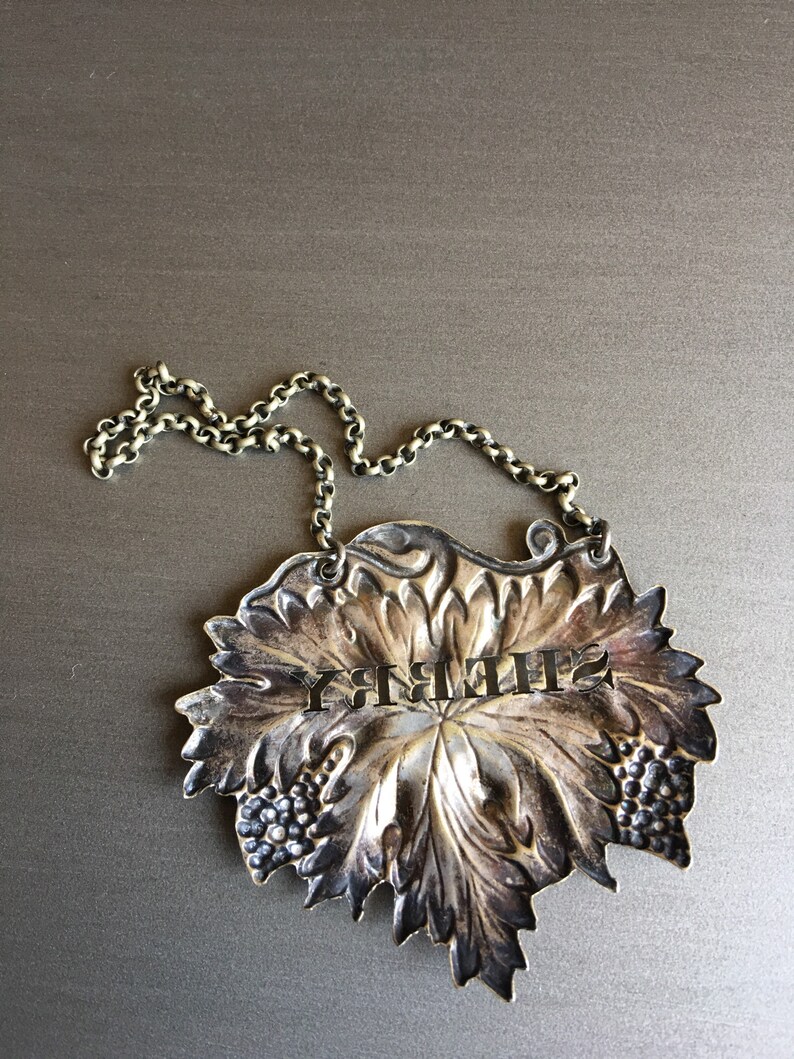 Metal Decanter Labels Sherry Decanter Label Vintage Decanter Etsy