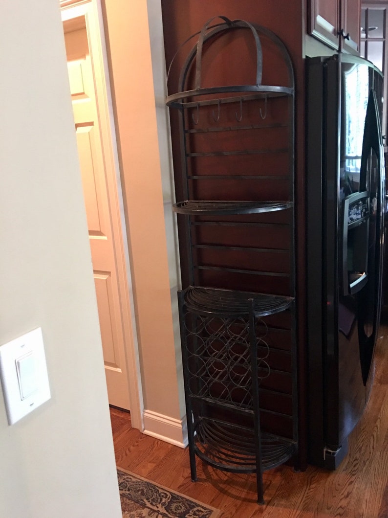 Tall Narrow Bakers Rack Vintage Bakers Rack Small Space Etsy