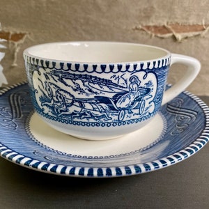 Royal Currier and Ives Dishes, Currier and Ives by Royal, Currier and Ives Patterns, Blue and White Currier and Ives Dishes