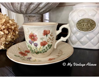 Mikasa Margaux Fine Ivory Cup and Saucer, Mikasa Teacup