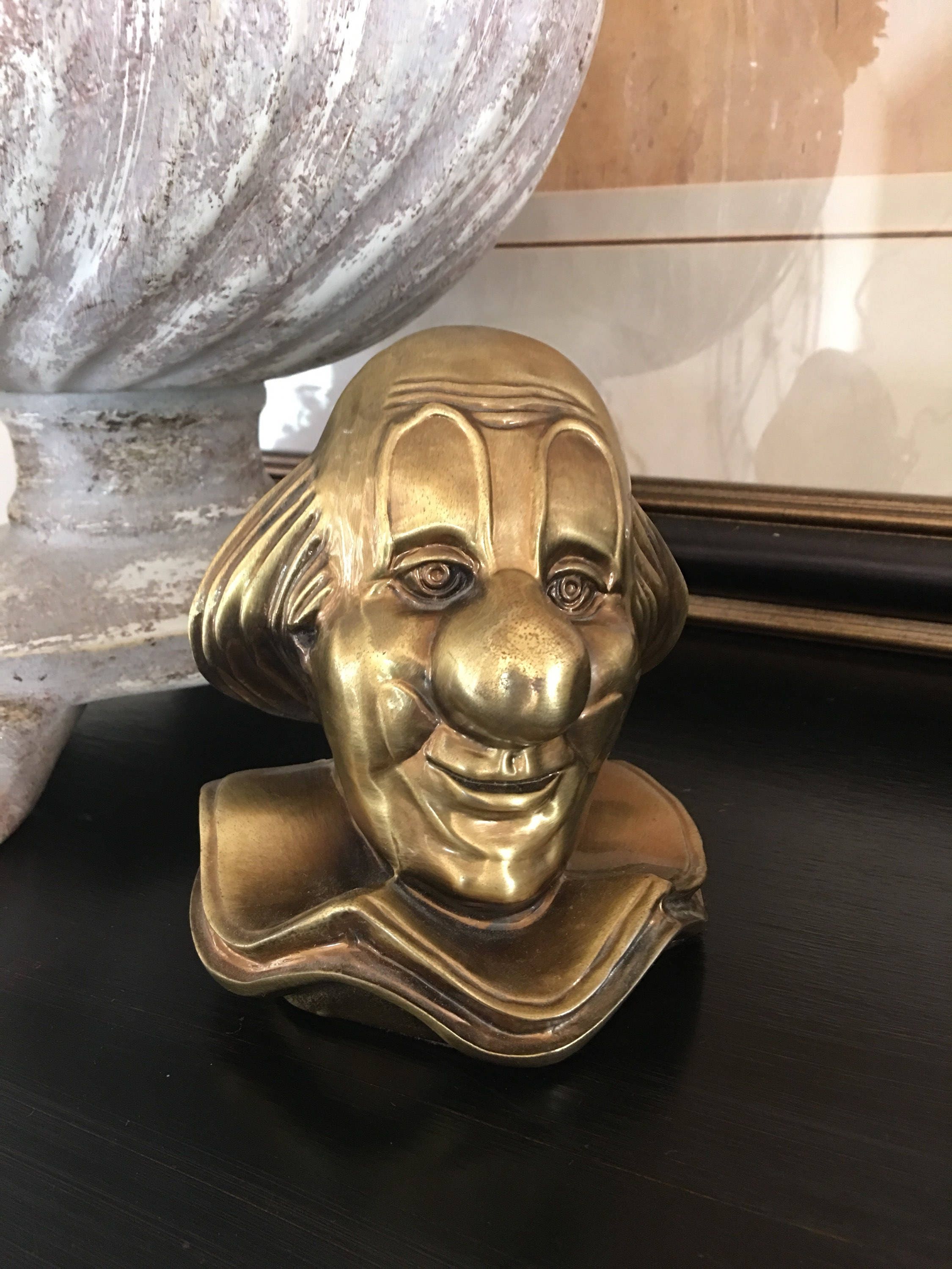 1940 Brass Clown Head Bookends クラウンヘッド PM Craftsman Clown Bookend, Brass Clown Head - Etsy