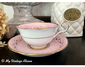 Royal Grafton Fine Bone China Pink Cup and Saucer