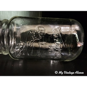Vintage Anchor Hocking Canning Jars, Embossed Mason Jar