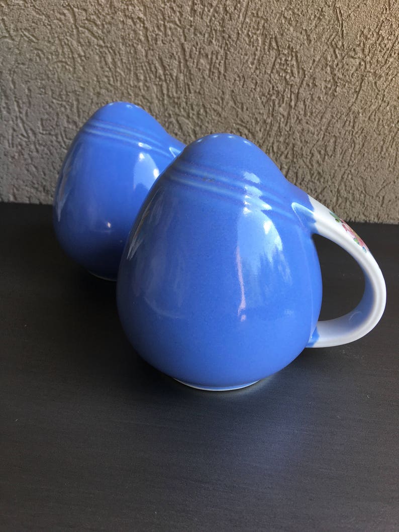 Hall Rose Parade Salt and Pepper Shakers Blue Hall China Rose Etsy