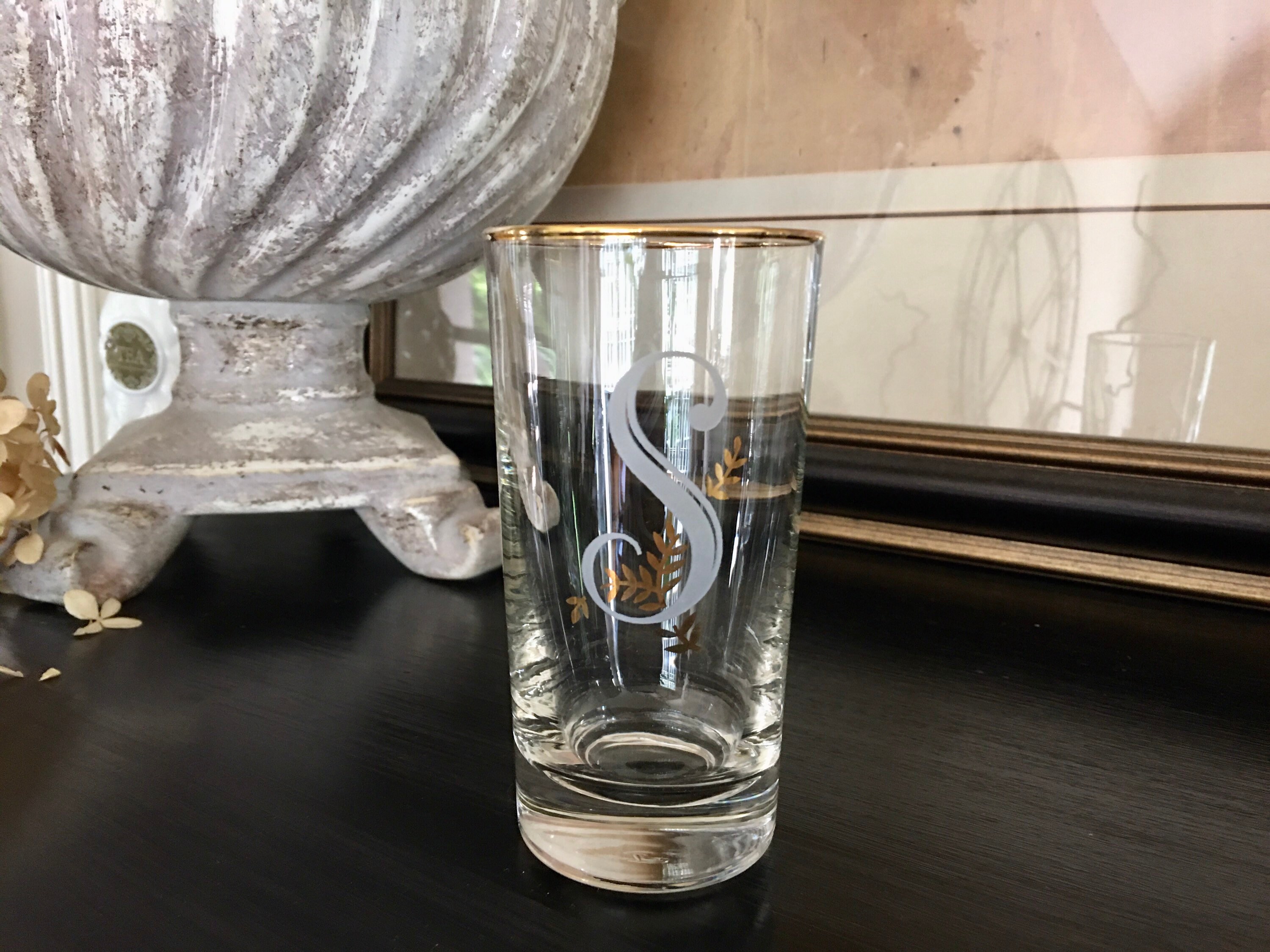 Monogrammed Drinking Glasses Monogrammed Highball Glasses Etsy Singapore