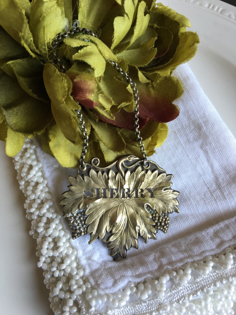 Metal Decanter Labels Sherry Decanter Label Vintage Decanter Etsy