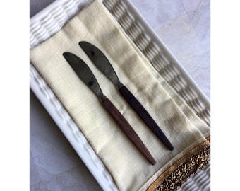 Wood Handle Serrated Knife, Serrated Steak Knives Wooden Handle