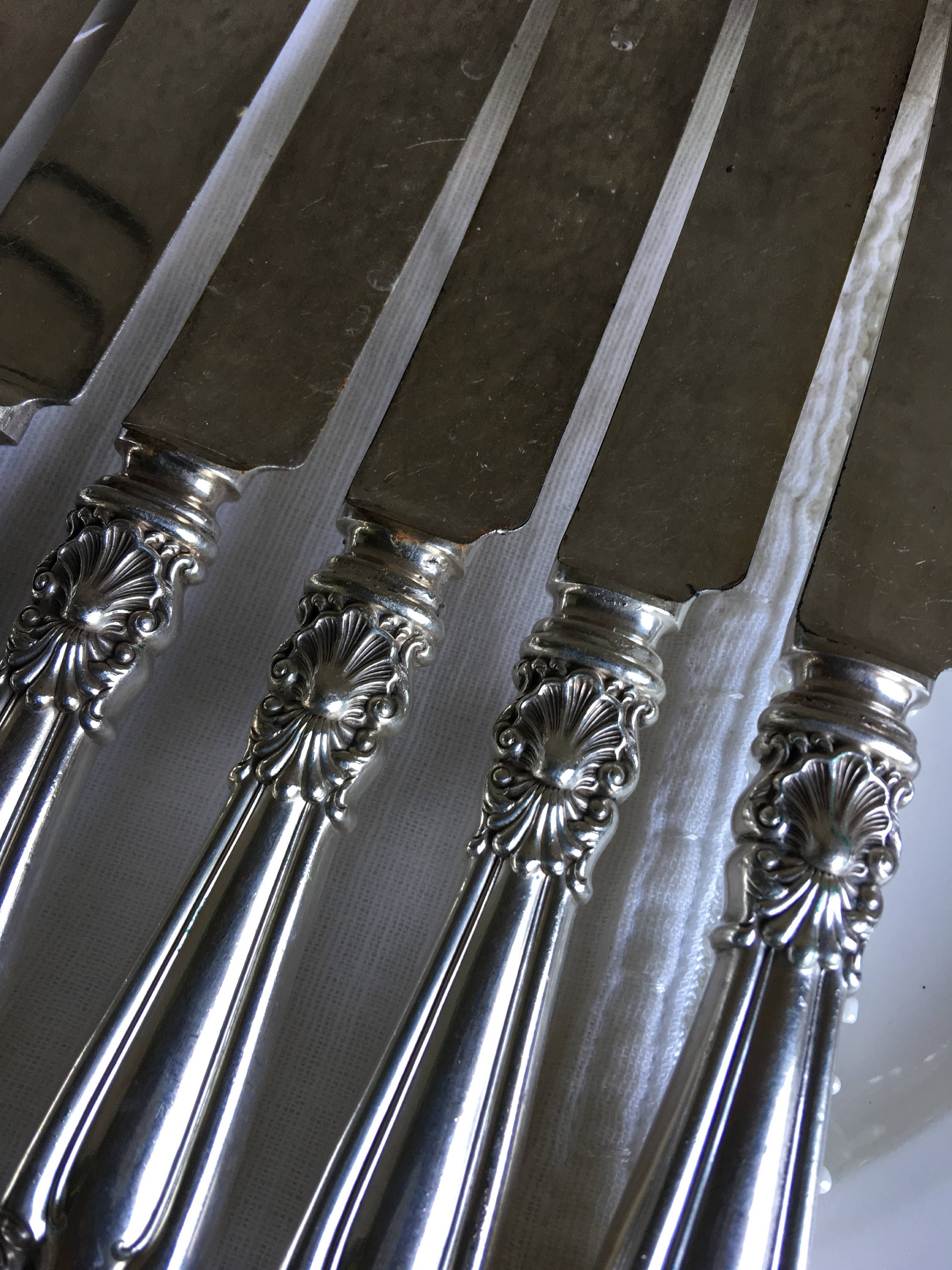 【アンティーク】 シルバー　ディナーナイフ6本セット アンティーク シルバープレート ディナーナイフ インターナショナル