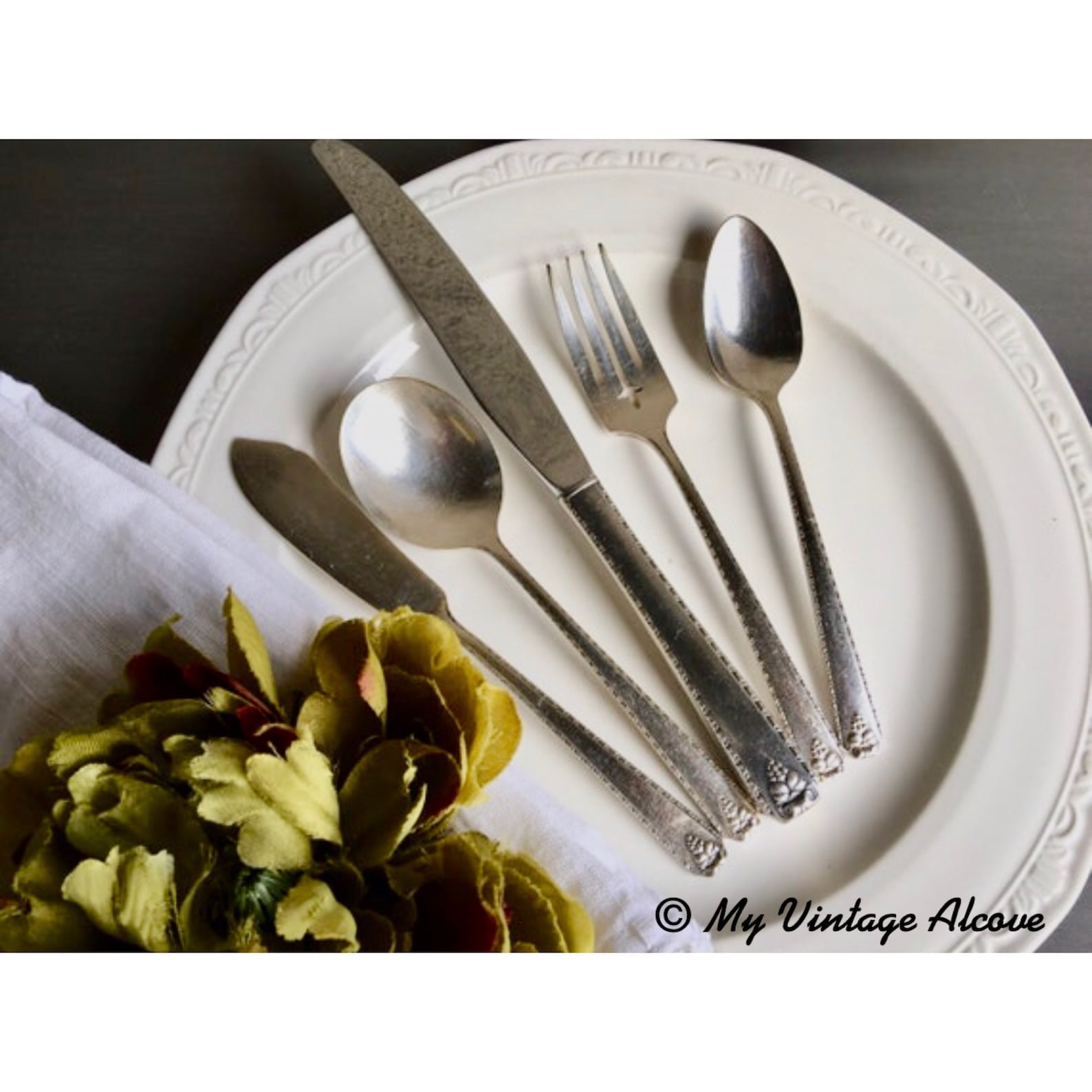 Oneida Bordeaux Flatware Oneida Bordeaux Silverware Prestige Etsy