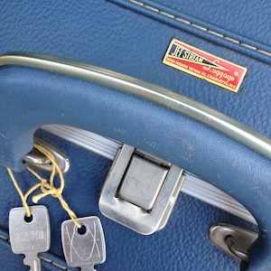 Jetstream Luggage, Vintage Blue Suitcase, Vintage Suitcase With Keys
