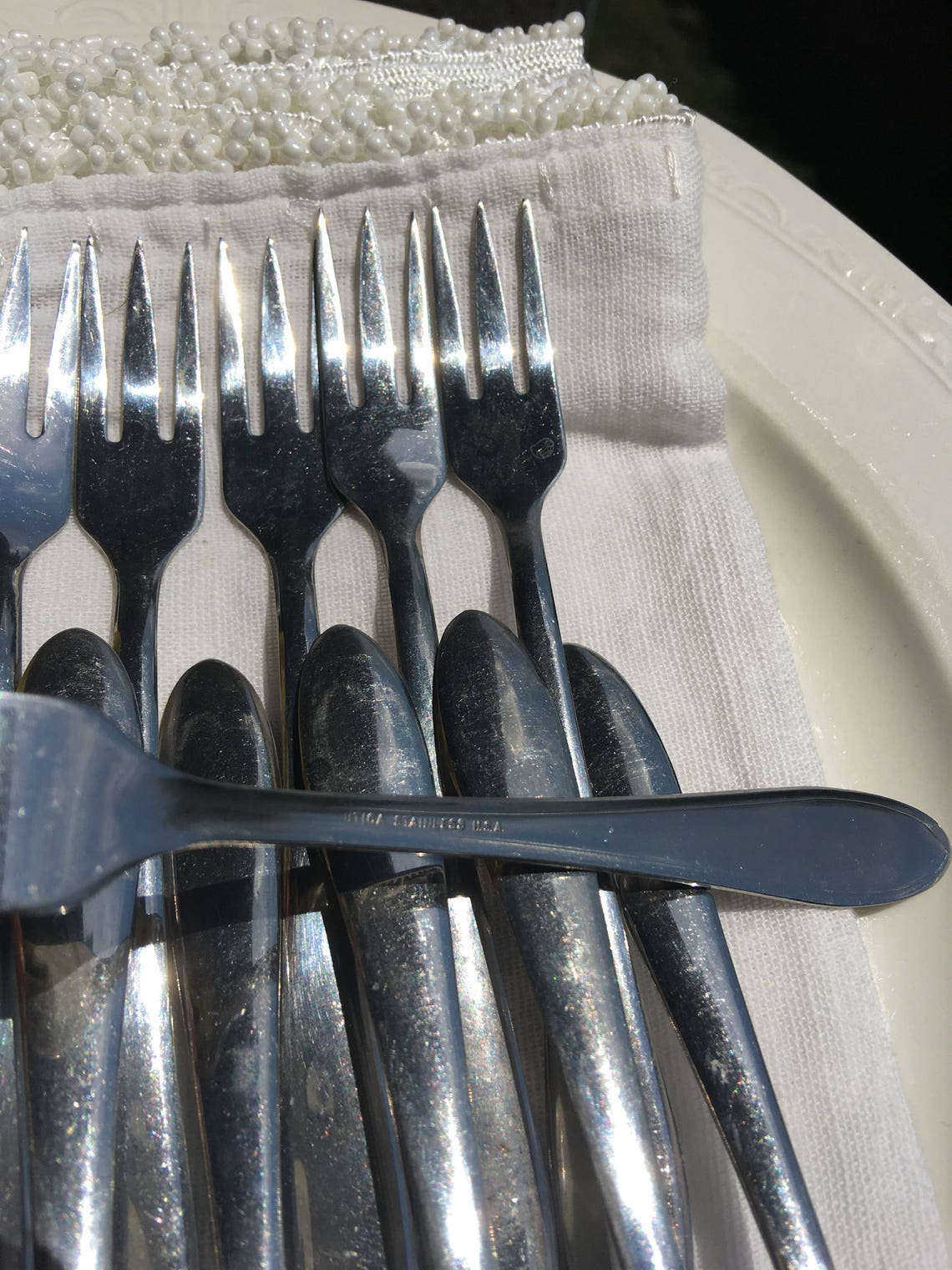 Utica Windsor Cocktail Forks Vintage Stainless Cocktail Fork Etsy