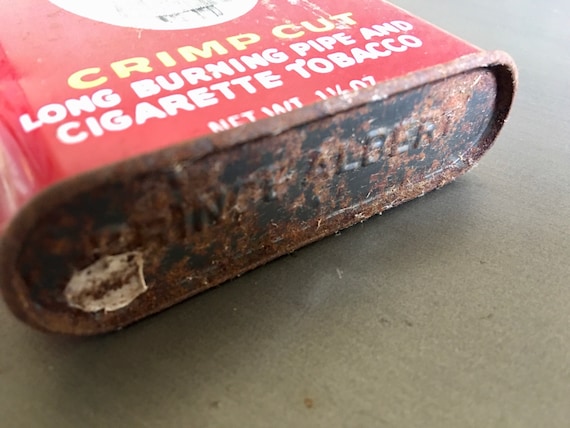 Vintage Prince Albert Crimp Cut Tobacco Tin, Vintage Tobacco Tin