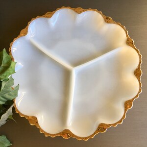 Milk Glass Relish Tray, Milk Glass Relish Dish, Anchor Hocking Relish Tray