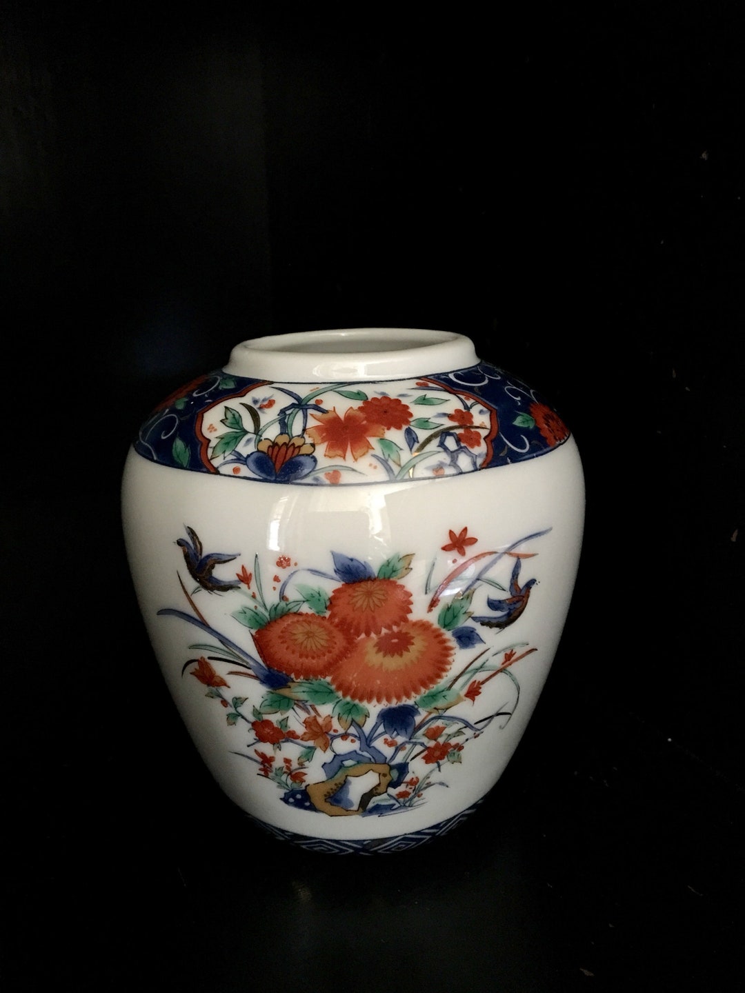 Oriental Accent Vase Vintage Oriental Vase Imari Style Etsy