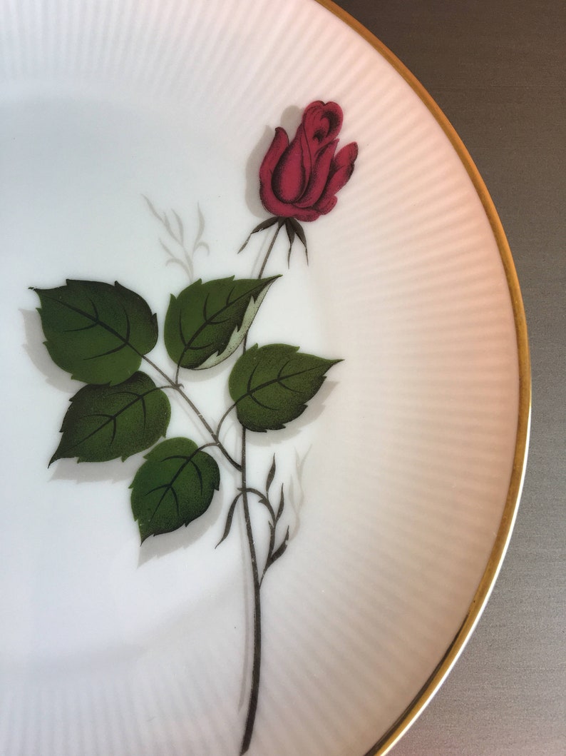 Winterling Bavaria Red Rose Plates Winterling Marktleuthen Etsy