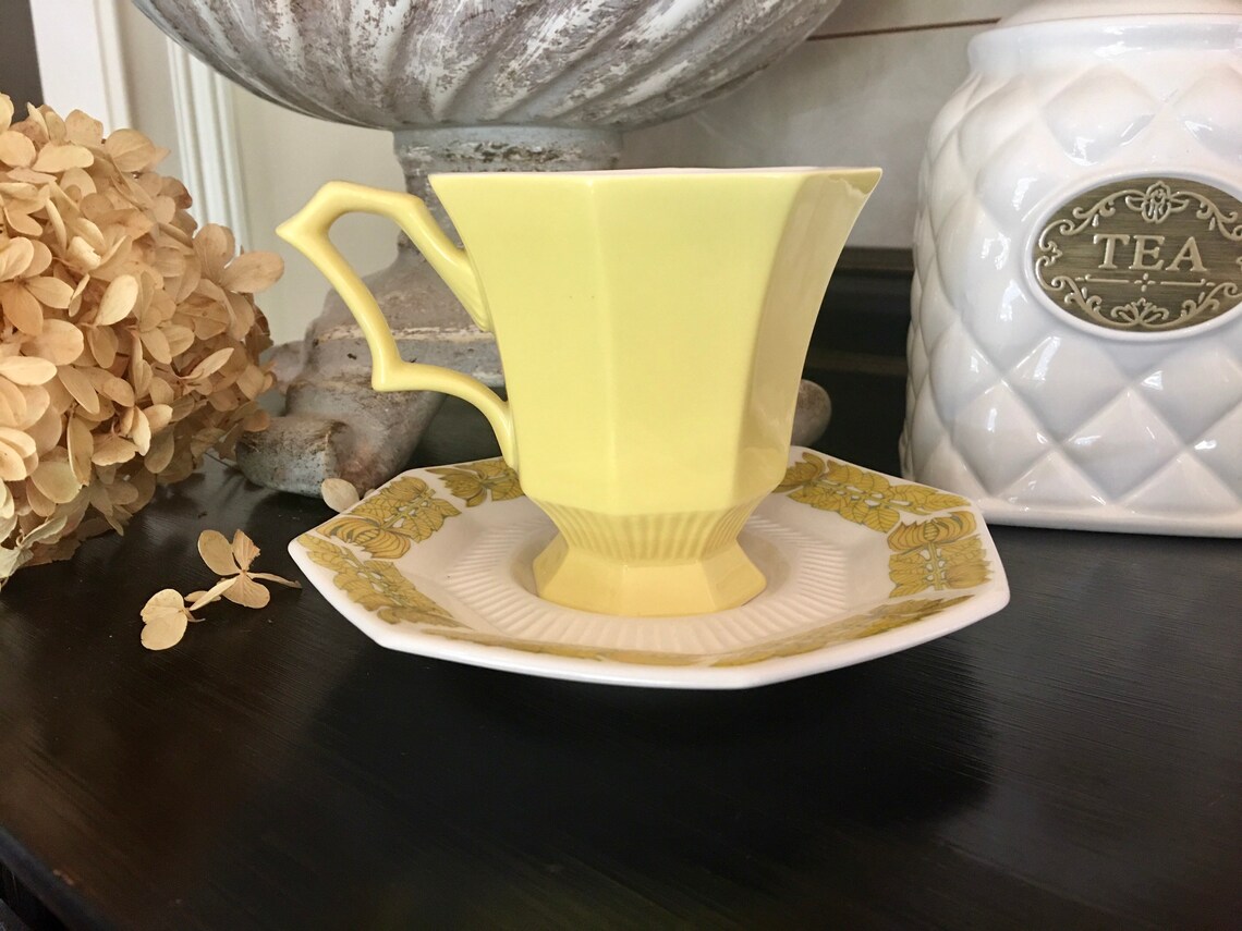 Yellow Teacup Independence Ironstone Interpace Yellow Yellow Etsy Norway