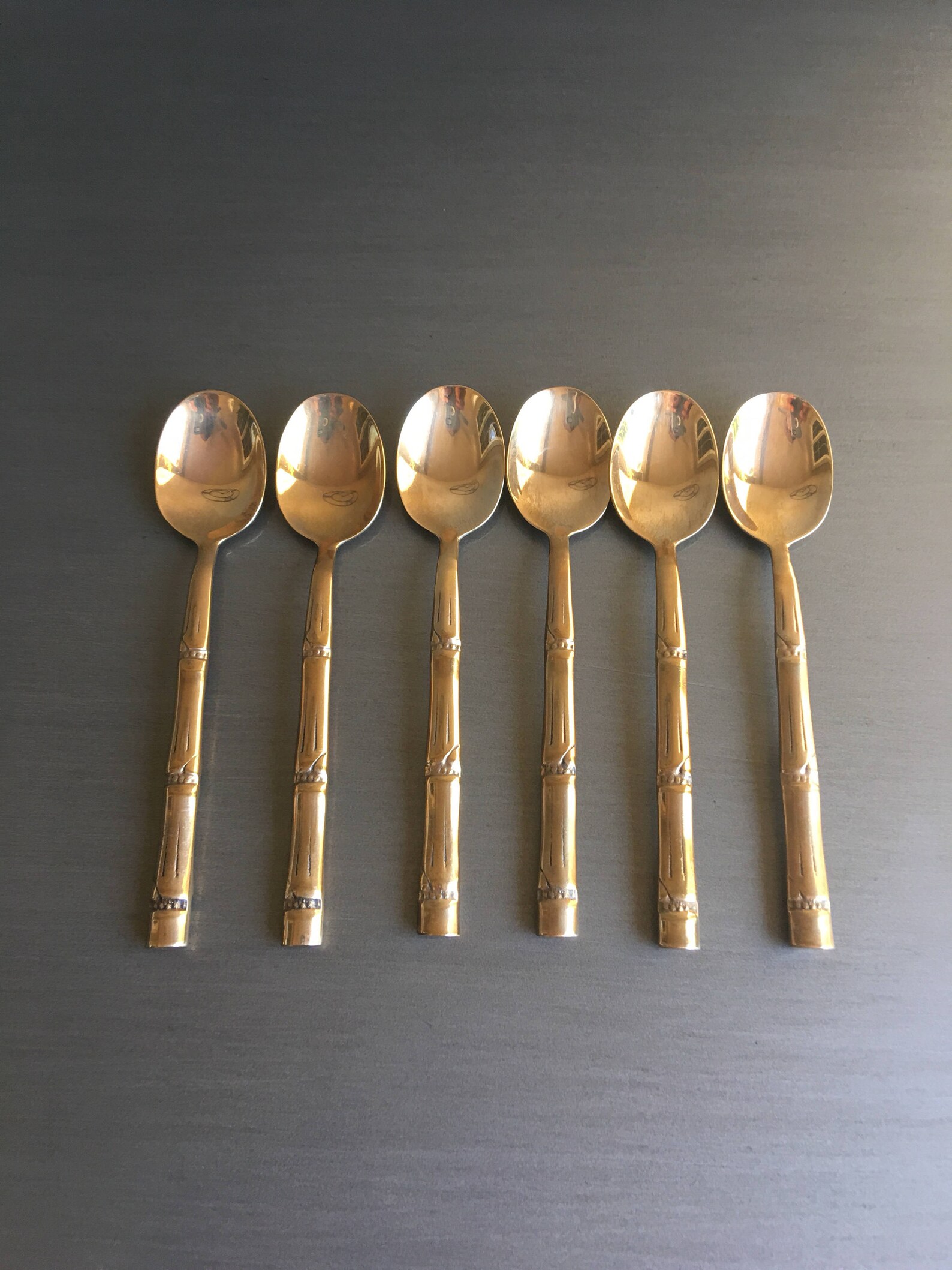 Vintage Gold Iced Tea Spoons Nickel Bronze Silverware Nickel Etsy