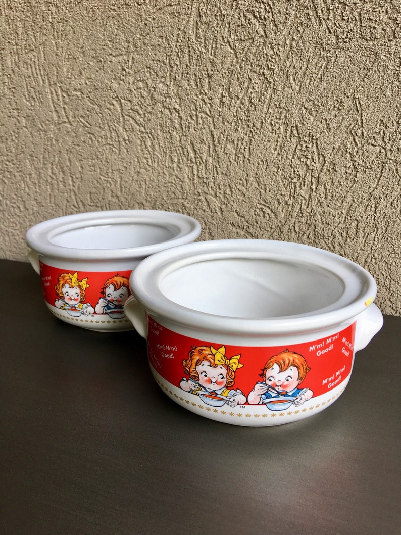 1998 Campbells Soup Bowl With Lid Vintage Campbell's Soup Etsy