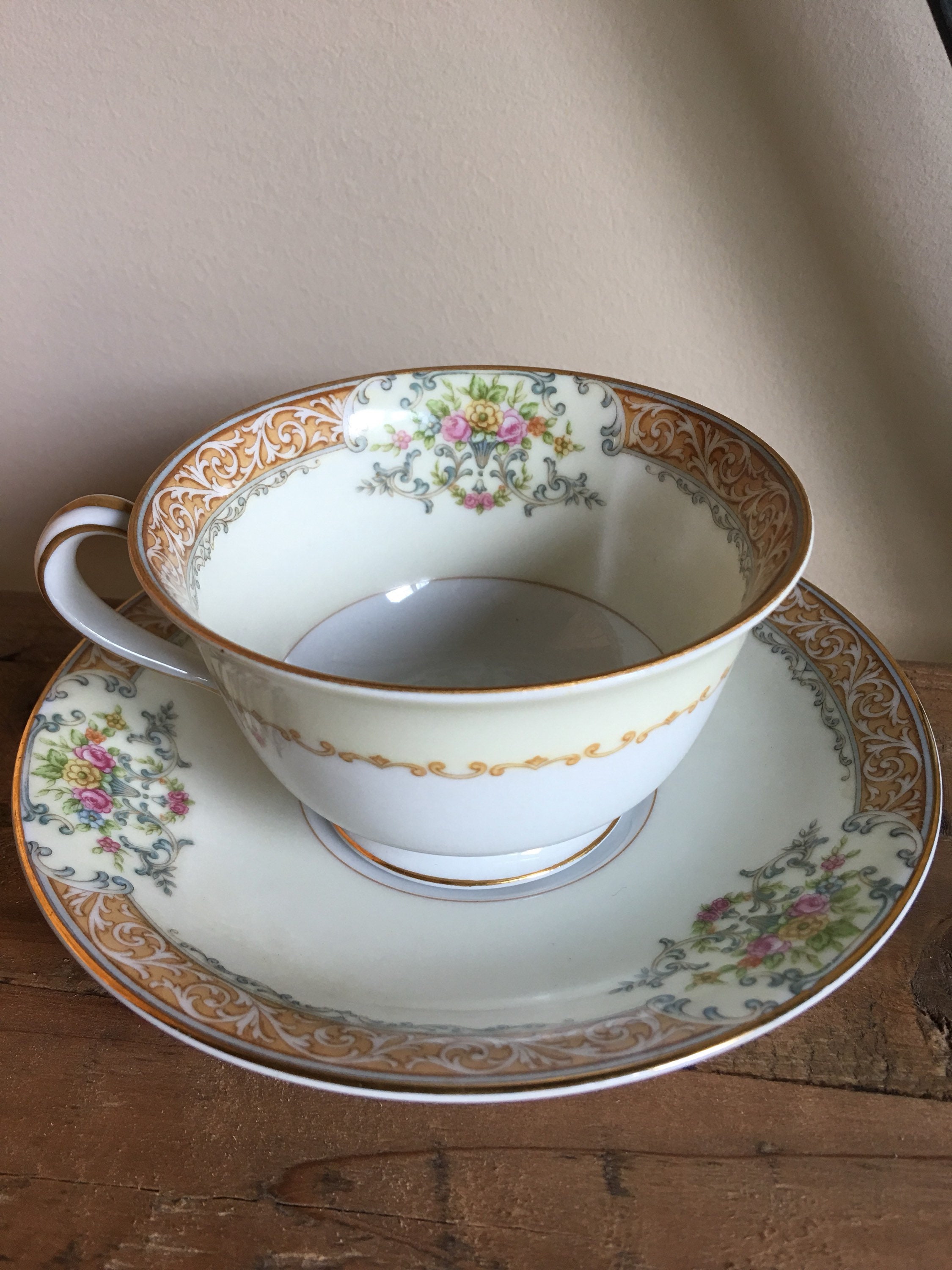 Rose China Occupied Japan Teacup and Saucer - Etsy