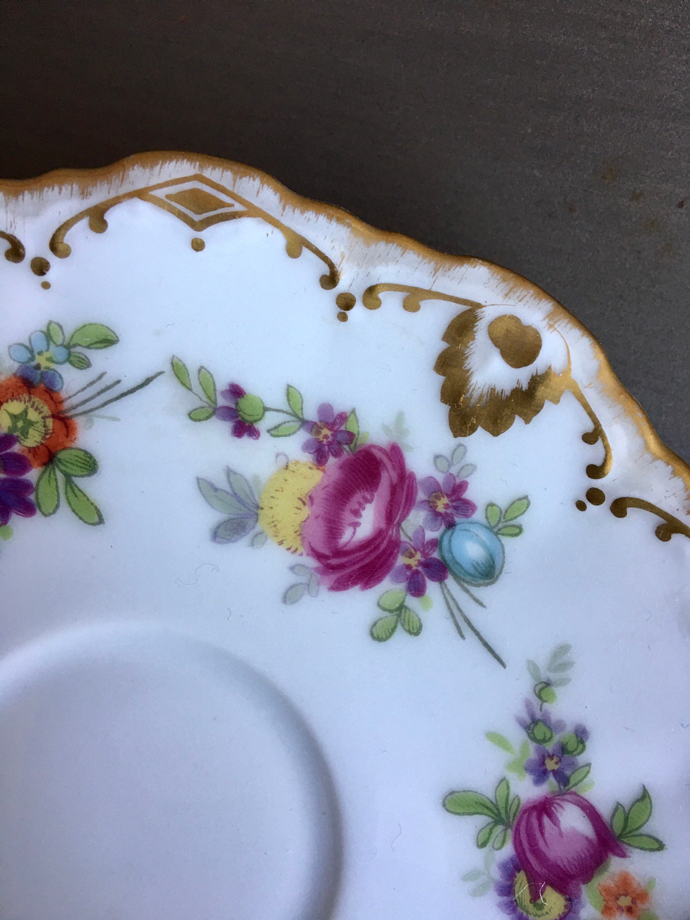 Limoges Chocolate Cup Saucer, Limoges Ldbc Flambeau, Antique