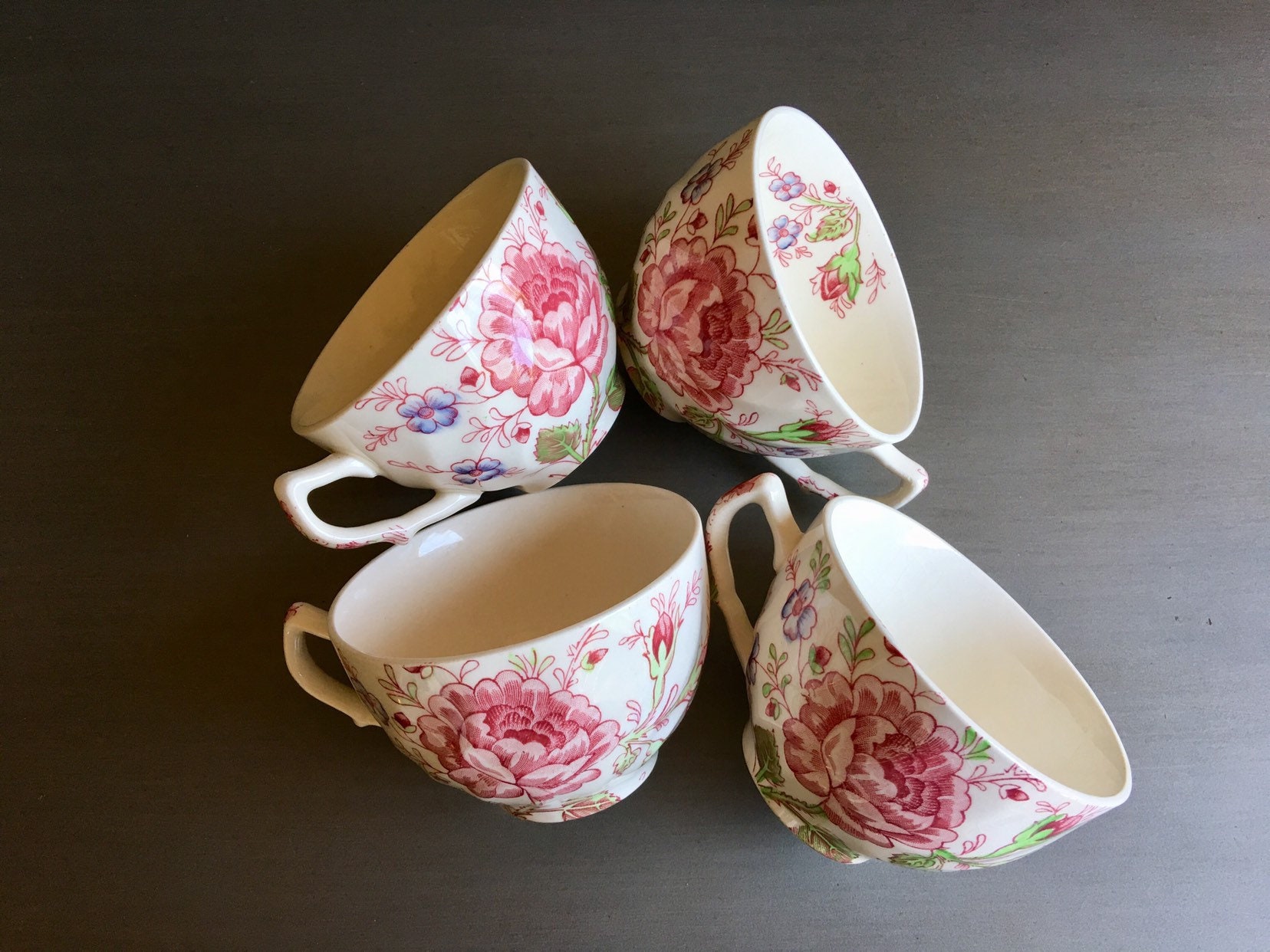 Johnson Brothers Rose Chintz Tea Cups, Pink Roses Teacups - Etsy