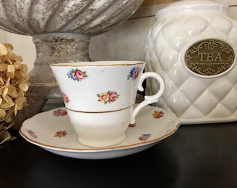 Colclough China Tea Cup, Floral Cup and Saucer