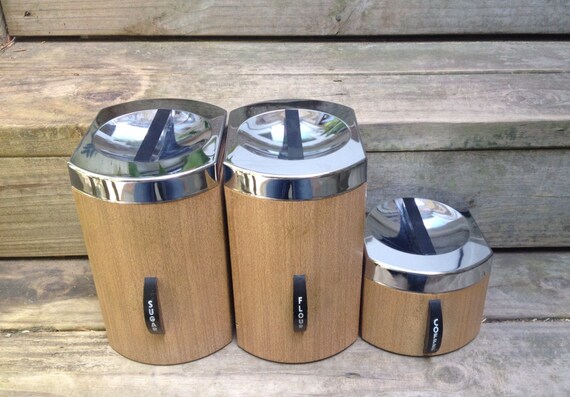 Kromex Canisters, Retro Canister Set, Brown Kitchen Canisters - Etsy