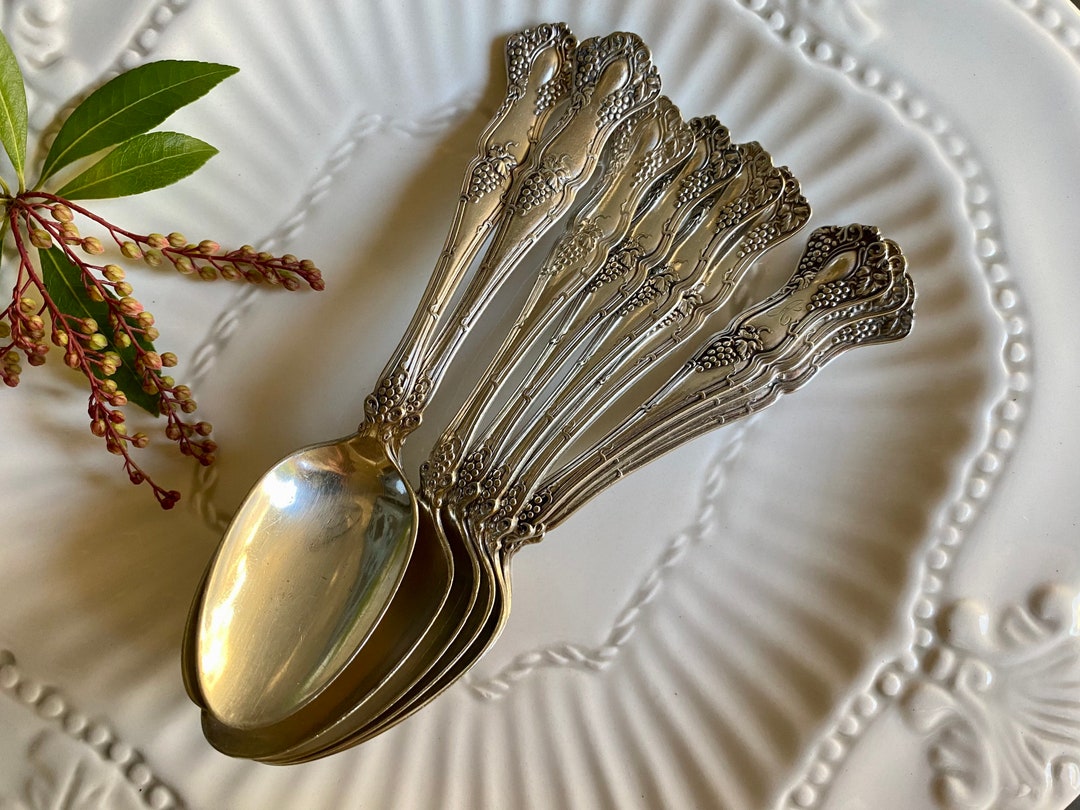 1847 Rogers Bros XS Triple Grape Pattern Spoons - Etsy